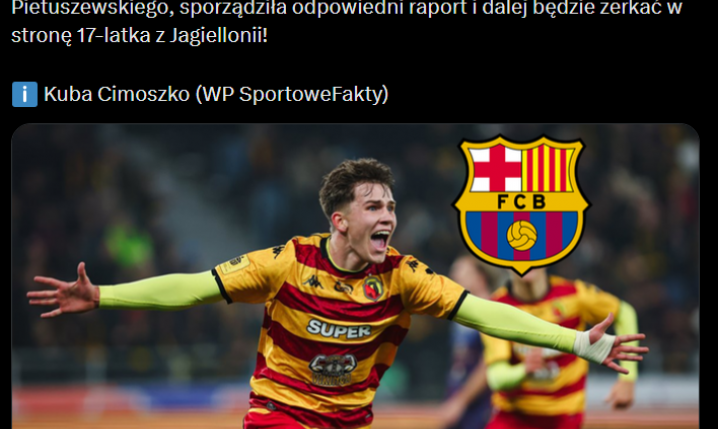 HIT! BARCA OBSERWUJE PIŁKARZA Z EKSTRAKLASY!